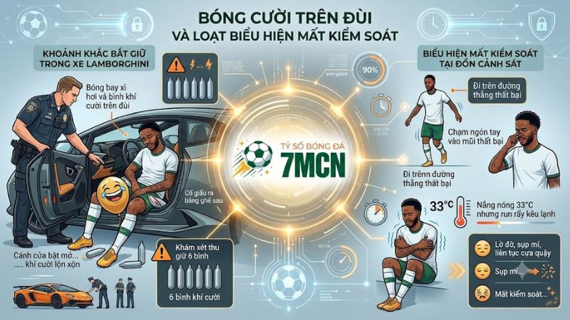 Cảnh sát phát hiện Sterling tàng trữ bình khí cười và bóng bay.