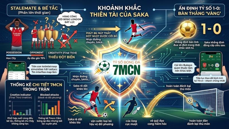 Khoảnh khắc thiên tài của Saka giúp Pháo thủ vượt khó giành 3 điểm