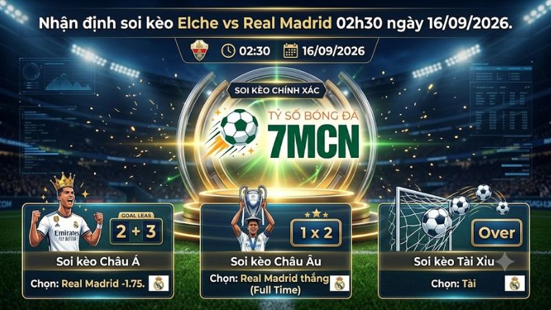 Nhận định soi kèo Elche vs Real Madrid 02h30 ngày 16/09/2026