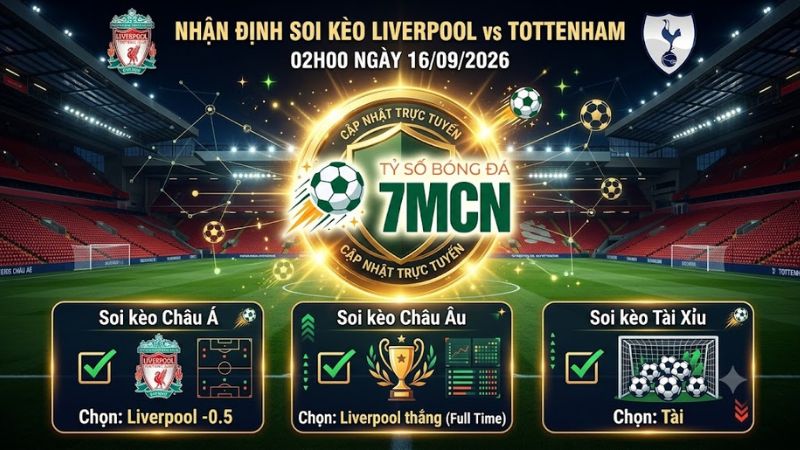 Nhận định soi kèo Liverpool vs Tottenham 02h00 ngày 16/09/2026