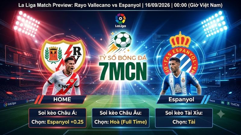 Nhận định soi kèo Rayo Vallecano vs Espanyol 00h00 ngày 16/09/2026