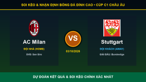Nhận định phân tích trận AC Milan và Stuttgart ngày 03/10/2026