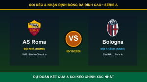 Nhận định phân tích trận AS Roma và Bologna ngày 05/10/2026
