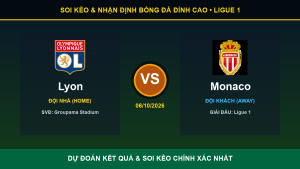 7M nhận định trận Lyon và Monaco ngày 06/10/2026