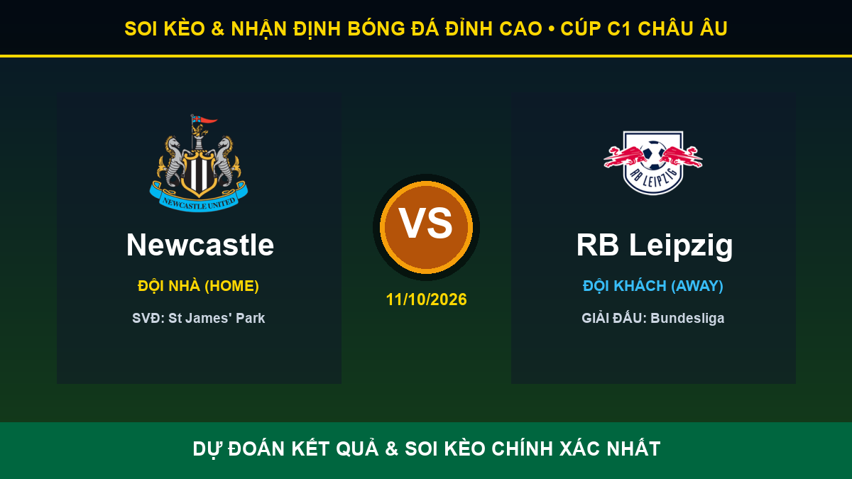 nhận định trận Newcastle và RB Leipzig - Banner đối đầu Newcastle vs RB Leipzig