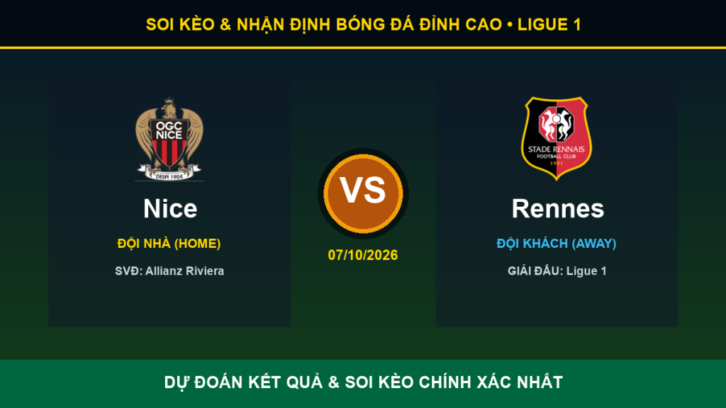 soi kèo 7M trận Nice và Rennes - Banner đối đầu Nice vs Rennes