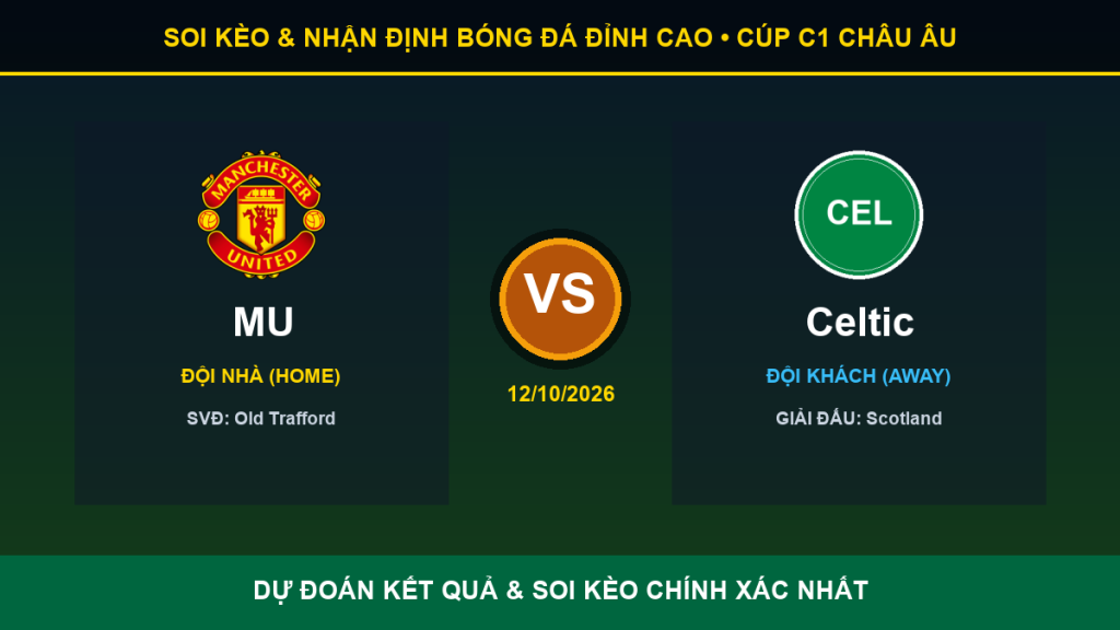 tỷ lệ kèo 7M trận MU và Celtic - Banner đối đầu MU vs Celtic